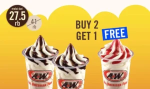 Buy 2 Get 1, Nikmati Kenikmatan Promo Super Deals A&W!