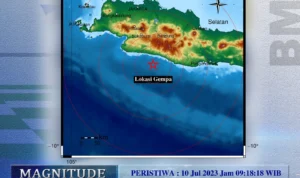 Gempa Bumi Tektonik M4,0 Berpusat di 88 KM Barat Daya Kabupaten Bandung, Terasa Hingga Wilayah Ini / BMKG