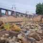 Debit air di Bendung Katulampa, Kota Bogor turun drastis. (Yudha Prananda/MG7)