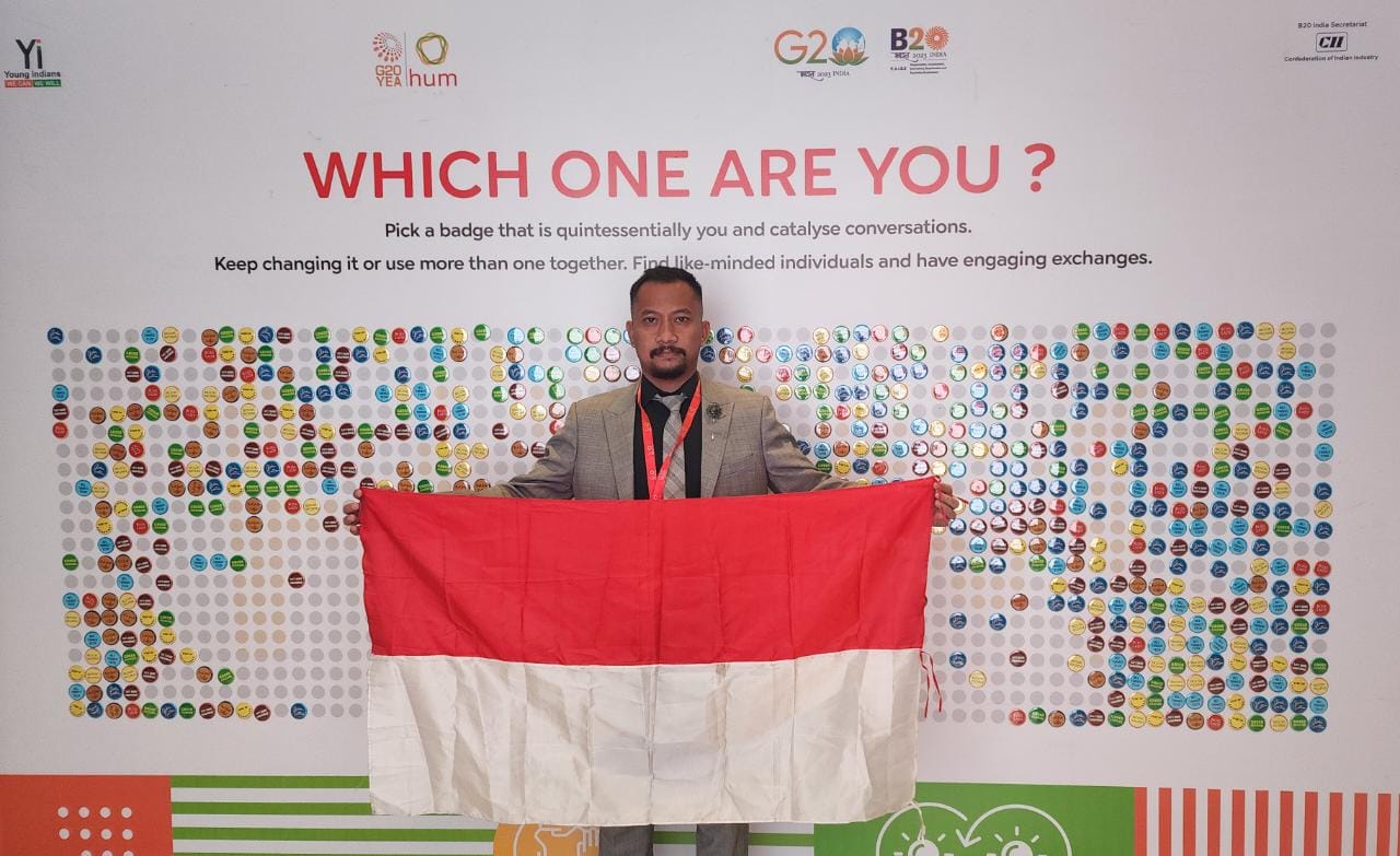 Owner PT Indofon, Adit Setiawan saat Mengikuti Gelaran G20 YEA di India ...