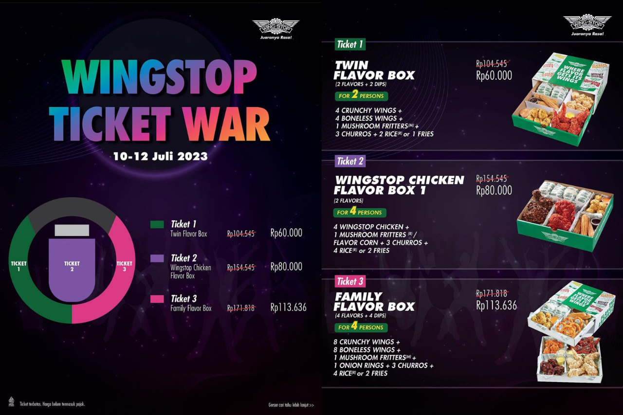 Wingstop Ticket War, Segera Klaim dan Nikmati Promonya! – jabarekspres.com