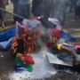 Pembubaran Festival LGBT di Georgia, Atribut dan Bendera LGBT Dibakar Warga