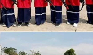 Santri Bawa Senjata Laras Panjang di Ponpes Baitul Qur'an