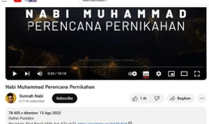 Tangkapan layar chanel Youtube yang menayangkan video diduga hina Nabi Muahmmad.