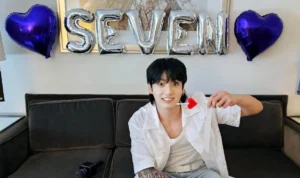 Jungkook BTS yang dijadwalkan akan merilis lagu SEVEN miliknya menjadi versi remix. (Instagram BIghit Music)