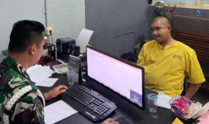 Proses pemeriksaan Tersangka Oknum TNI di Pomdam JAya. (dok TNI AD)