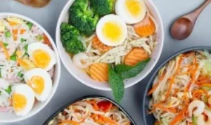 Ilustrasi menu diet sederhana untuk yang baru mencoba merubah pola makan. (freepik)