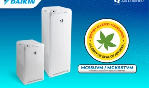 Solusi untuk Polusi dengan Air Purifier Tersertifikasi Air purifier DAIKIN tipe MC55 dan MCK55 telah tersertifikasi, sehingga dapat menjadi pilihannya mengatasi polusi udara.