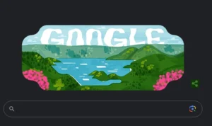 Danau Toba Jadi Google Doodle/ Tangkap Layar Google.com