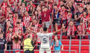 Selebrasi Khas Pemain Anyar Real Madrid Bikin Athletic Bilbao 'Terbakar' Selebrasi khas pemain anyar Real Madrid, Jude Bellingham