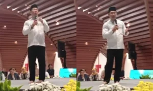 Gubernur Ridwan Kamil ungkap perolehan dana zakat di Jabar ditargetkan Rp1,6 triliun realisasinya malah Rp2,5 triliun sebagai bukti kesejahteraan. Jabar Ekspres/Rinrin Rindawati.