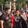 AHY saat lari pagi di Lapangan Gasibu, Bandung, Jawa Barat pada Minggu, 6 Agustus 2023. Jabar Ekspres/Hendrik Muchlison.