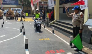 Uji SIM di Polres Metro Depok. Dok Polres Depok.