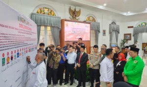 Deklarasi Pemilu Damai 2024, di Gedung Negara Kabupaten Sumedang, Rabu 16 Agustus 2023. Jabar Ekspres/Dedi Suhandi.