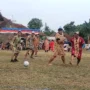 Permainan sepak bola dalam rangka perlombaan hari kemerdekaan ke-78 Republik Indonesia, Jumat, 18 Agustus 2023. Jabar Ekspres/Dedi Suhandi.