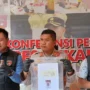 Kapolres Sukabumi AKBP Maruly Pardede mengatakan Polres Sukabumi nerhasil mengamankan gurandil atau pembang emas ilegal. Antara/Aditya Rohman.