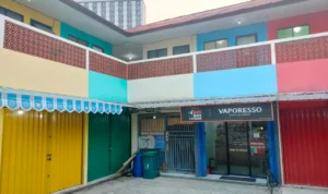 Kondisi Kostan di wilayah Depok, Jawa Barat sepi setelah ada penemuan mayat yang merupakan mahasiswa UI di kamar 102. Jabar Ekspres/Rubiakto.