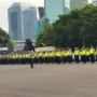 Polda Metro Jaya kerahkan 6.612 personel untuk mengamankan demo buruh yang digelarhari ini Kamis, 10 Agustus 2023. PMJ News.