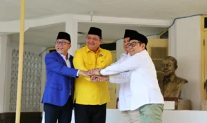 Prabowo Subianto suarakan Indonesia Emas Jokowi usai resmi didukung empat partai politik sebagai Capres pada Pilpres 2024. Tim media Prabowo Subianto.