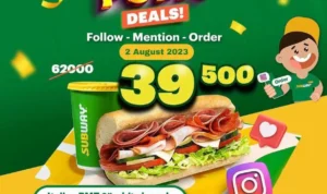 Promo Subway Agustus, Klaim Fomo Deals Sekarang Juga! Promo Subway Agustus, Klaim Fomo Deals Sekarang Juga!