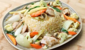 Siap Makan Malam!Resep Nasi Siram Ayam Jamur ala Chinese