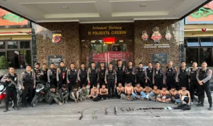 Tim Raimas Macan Kumbang 852 Polresta Cirebon Gagalkan Aksi Tawuran, 14 Pemuda Diamankan