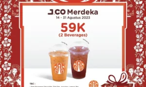 Promo Jco Merdeka, Dapatkan 2 Minuman Hanya dengan 59K! Promo Jco Merdeka, Dapatkan 2 Minuman Hanya dengan 59K!