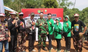 Penanaman Pohon dalam acara Polri Lestarikan Negeri, Penghijauan Sejak Dini, Rabu 23 Agustus 2023. (Je/Dedis)