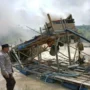 Police Burn Illegal Gold Miner's Raft in Riau