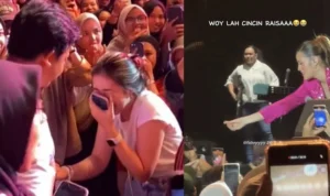 Raisa Berikan Cicin Miliknya Saat Konser Untuk Fans Yang Melamar Mantannya