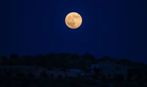 ILUSTRASI Fenomena Super Blue Moon/ Pexels/samer daboul