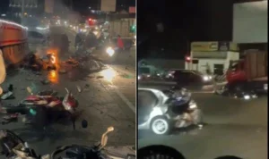 Kronologi kecelakaan yang terjadi di Exit Tol Bawen, pada Sabtu (23/9) pukul 18.40 WIB.