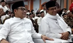 Cak Imin beberkan kronologi dirinya menjadi Cawapres Anies Baswedan dan pertemuannya dengan Surya Paloh. ANTARA/Fauzi Lamboka.