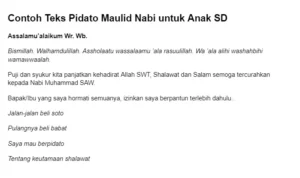 Contoh Teks Pidato Maulid Nabi untuk Anak SD yang Simpel, Lucu dan Edukatif/ Dok. JabarEkspres