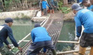 Pemkot Depok Pasang Jaring Besi di Inlet Situ Pedongkelan Pemkot Depok pasang jaring besi di Inlet Situ Pedongkelan