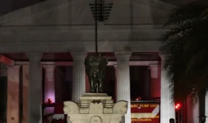 Kapolres Metro Jakarta Pusat Kombes Pol Komarudin mengatakan pihaknya tenagh menelusuri unsur pidana pada kebakaran Museum Nasional. ANTARA/Fakhri Hermansyah.