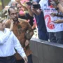 Mantan Menaker, Cak Imin hanya tebar senyum dan tidak berkomentar saat memenuhi panggilan KPK hari ini Kamis, 7 September 2023. ANTARA/M Risyal Hidayat/hp.