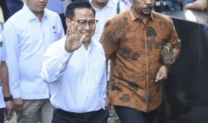 Mantan Menaker, Cak Imin ungkap kondisinya saat penuhi panggilan KPK pada hari ini Kamis, 7 September 2023. ANTARA/M Risyal Hidayat/hp.