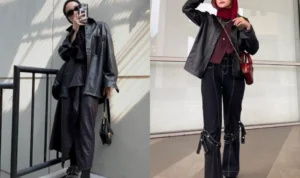 5 Rekomendasi Outfit Nonton Konser Hijab 2023, Simple! Ide Outfit Nonton Konser Hijab, Kombinasi Jaket Kulit/ Kolase Instagram @sorayaulfa15 dan @babyylisa_