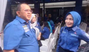 DPD Partai Demokrat Jawa Barat yang ke-22 tahun, jajaran pengurus dan para kader menggelar syukuran di Kantor Sekretariat Partai
