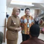 Wabup Cirebon, Wahyu Tjiptaningsih hadiri acara Harpelnas di Kantor BJB Cabang Sumber. (Dok. Humas Pemkab Cirebon)