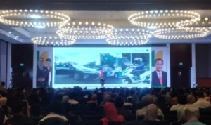 Ridwan Kamil saat pidato di malam pisah sambut, Selasa (5/9)