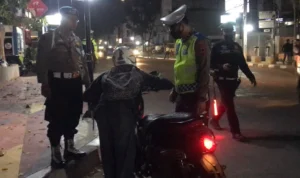 Terjaring Razia Malam, Polres Sukabumi Kota Amankan Puluhan Knalpot Brong