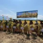 PJ Gubernur Jawa Barat Datangi Kegiatan Panen Raya Padi Untuk Tingkatkan Produktivitas di Tengah Kekeringan. Foto Agi Jabar Ekspres