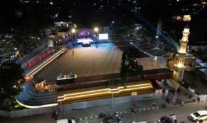 Habiskan Rp20 miliar, ini pemandangan Alun-alun Cililin KBB dari udara.