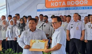 DEKLARASI: Sebanyak 47 Kelurahan yang ada di Kota Bogor, mendeklarasikan komitmen untuk terbebas dari perilaku Buang Air Besar Sembarangan (BABS) atau Open Defecation Free (ODF). (Dok. Humpro Pemkot Bogor)