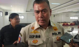 Satpol PP Kabupaten Bogor Tak Tahu Ada Proyek Nimo Land, Camat Cijeruk Gak Lapor? Kepala Satpol PP Kabupaten Bogor Cecep Imam Nagarasid mengaku belum menerima laporan dari pihak kecamatan tentang adanya pembangunan wisata proyek Nimo Land. / Foto Sandika
