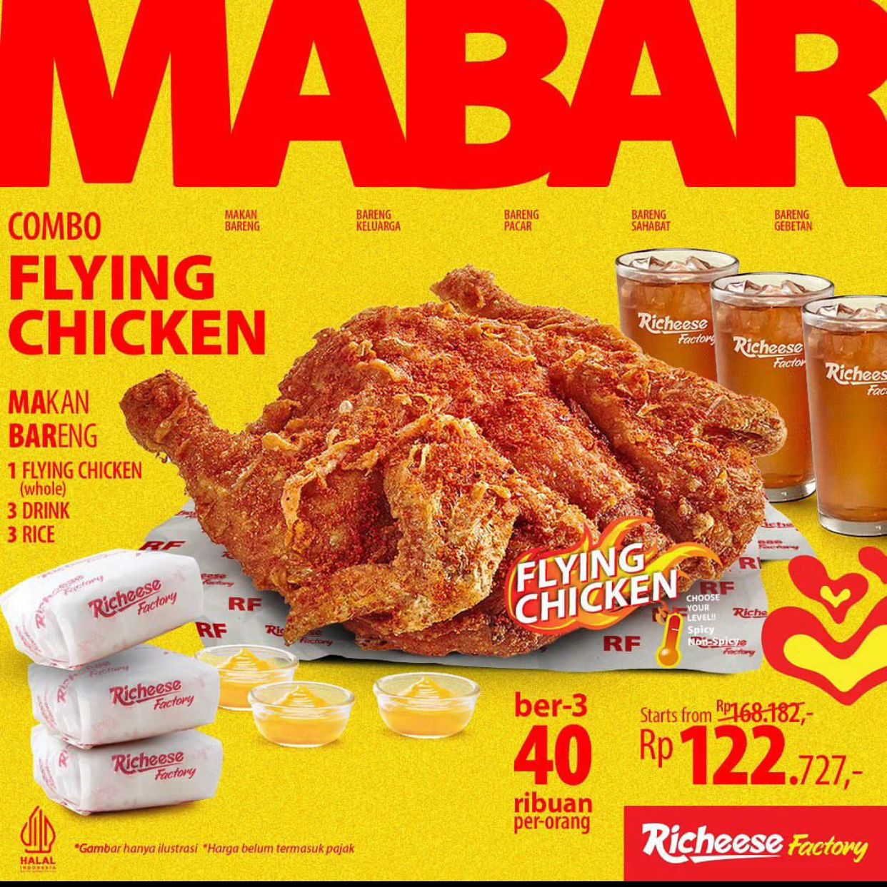 Flying Richeese Menu Promo Richeese Factory, Mabar Combo Flying Chicken Ber-3 ...