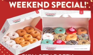 Promo Krispy Kreme, Buy 1 Get 1 Di Weekend Special!