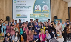 IndoGold berkolaborasi dengan EmasKita menyelenggarakan roadshow di Kota Bandung guna memberikan edukasi tentang pengelolaan keuangan dan investasi emas kepada masyarakat, Sabtu 9 September 2023.